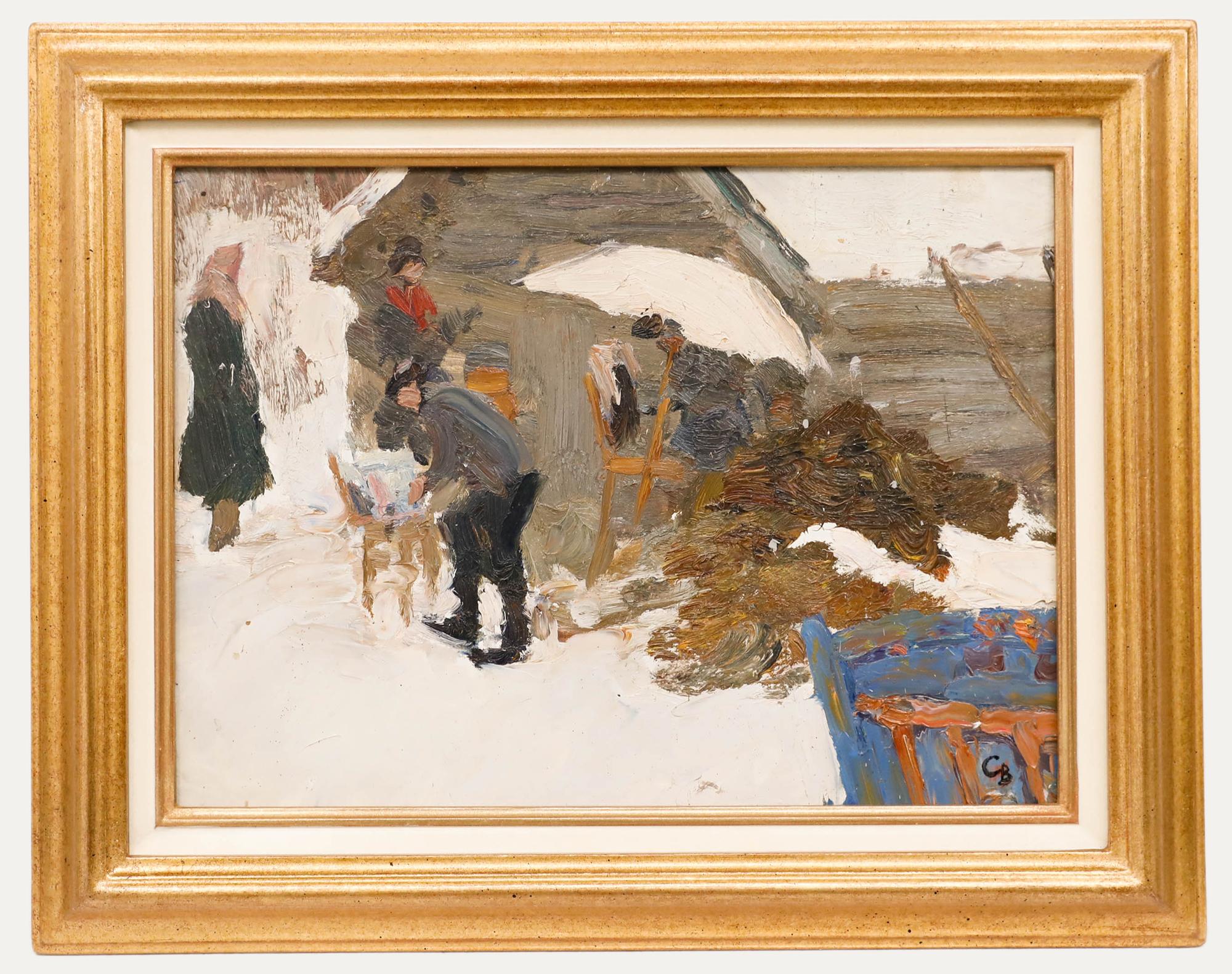 Vladimir Trofimovich Skriabin (1927-1989) - Huile du milieu du 20e siècle, hiver russe