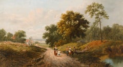 W. A. Cooke - 19th Century Oil, The Village Lane