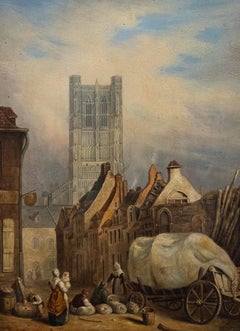 W. Croudace - 19th Century Oil, Loading the Wagon