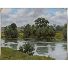 W. F. Ford - Mid 20th Century Oil, Serene Riverscape