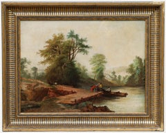 W. Göllner - Huile du XIXe siècle, Traversée du lac