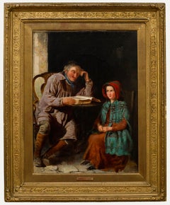 W. S. P. Henderson (1836 -1874) - Framed 19th Century Oil, Grandpa's Tale