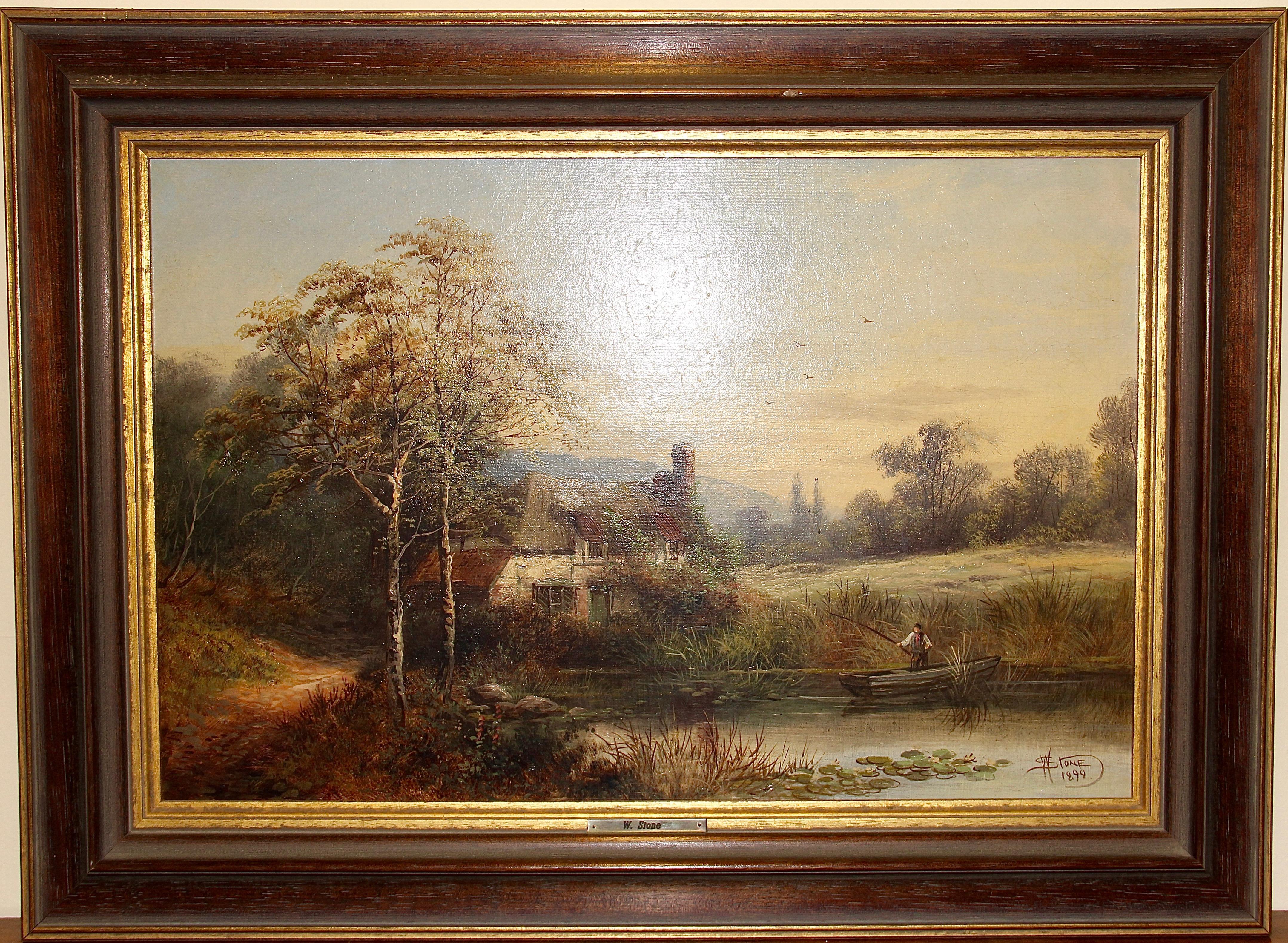 W. Stone - 1892 oil painting - Painting by Unknown