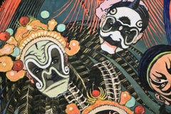 Design della carta da parati, maschere cinesi