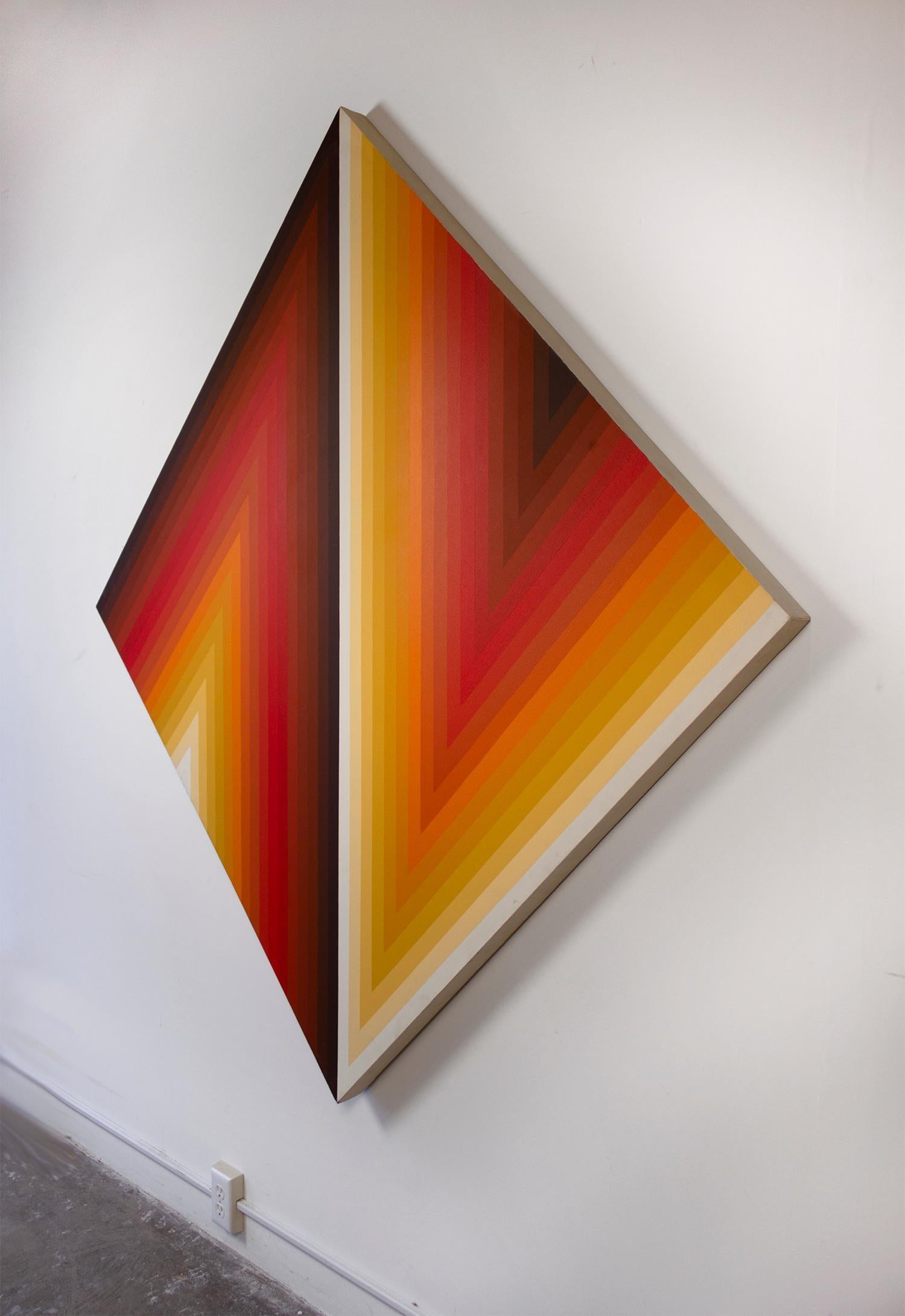 Walt Hines Hard Edge Acrylgemälde auf Leinwand „Raumschärpe“, 1970er Jahre im Angebot 1
