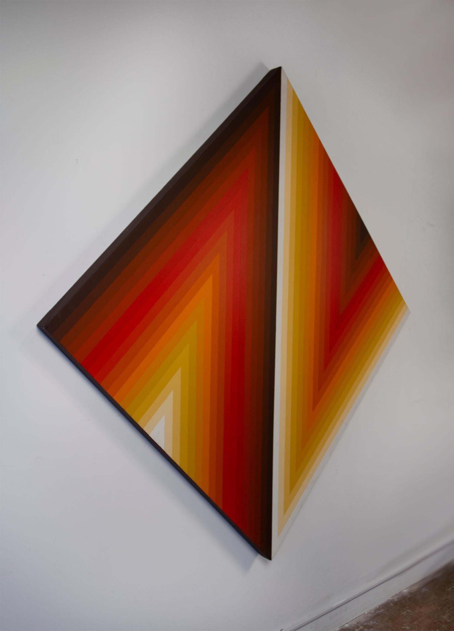 Walt Hines Hard Edge Acrylgemälde auf Leinwand „Raumschärpe“, 1970er Jahre im Angebot 3