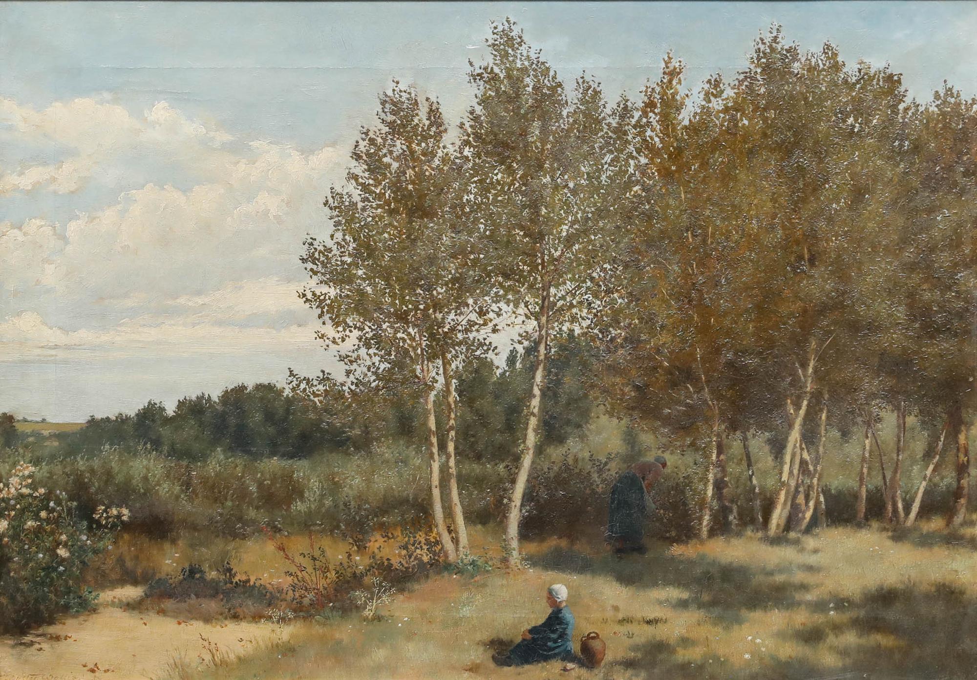 Walter Wallis (1853-1934) - Framed Late 19th Century Oil, Brittany Landscape - Painting by Unknown
