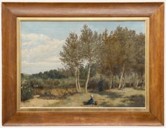 Walter Wallis (1853-1934) - Gerahmtes Ölgemälde des späten 19. Jahrhunderts, Bretagne-Landschaft