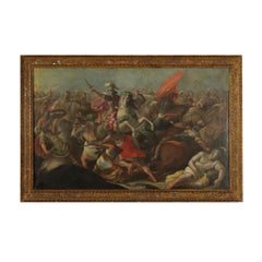 War Scene Oil Painting 18th Century