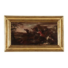 War Scene Oil Painting Late 17th Century