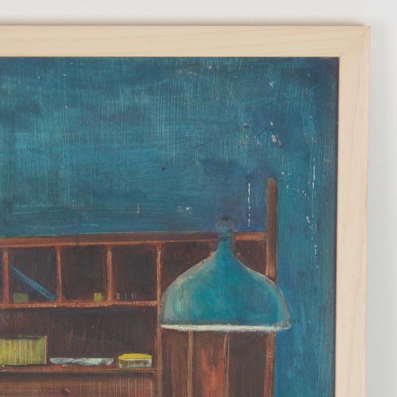 Cálido y acogedor Óleo sobre tabla de mediados de siglo - Painting de Unknown