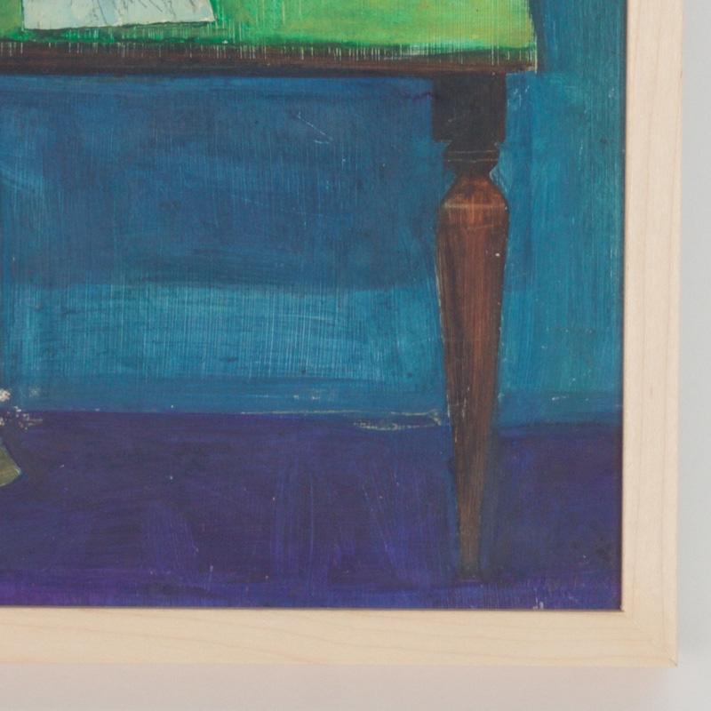 Cálido y acogedor Óleo sobre tabla de mediados de siglo - Painting moderno estadounidense de Unknown