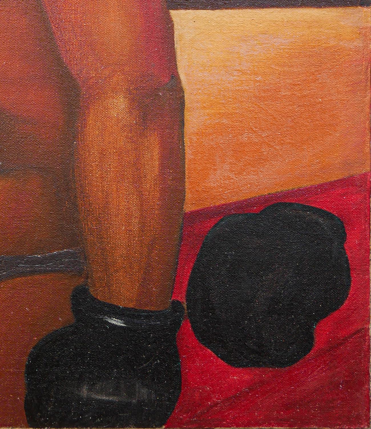Warm-Toned Abstract Figurative Portrait of Boxer Jack Johnson For Sale 1