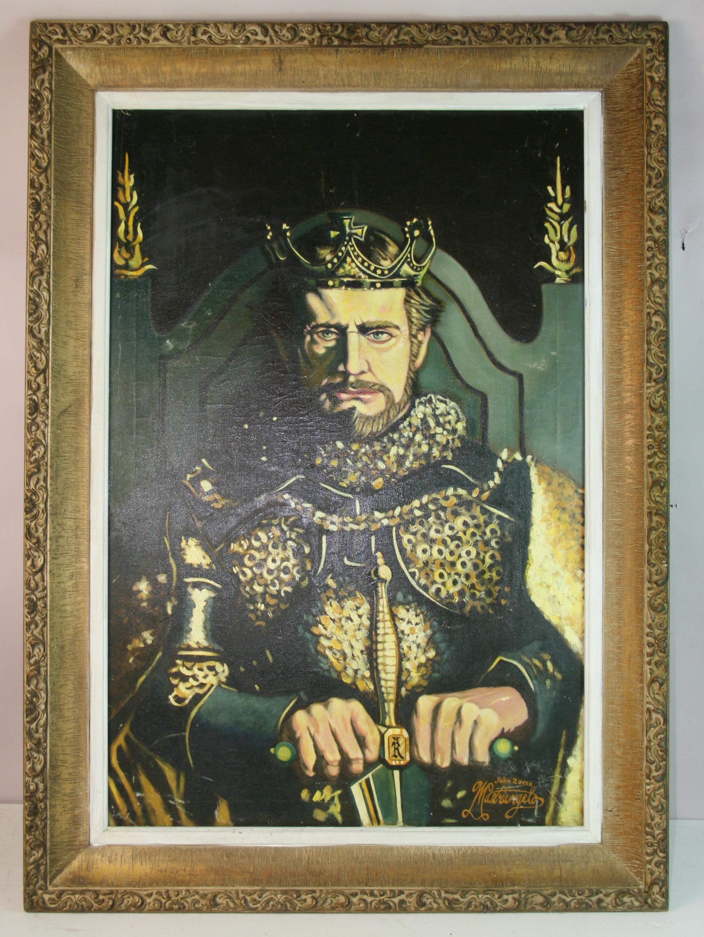 Warrior King Large Portrait - Painting by Unknown