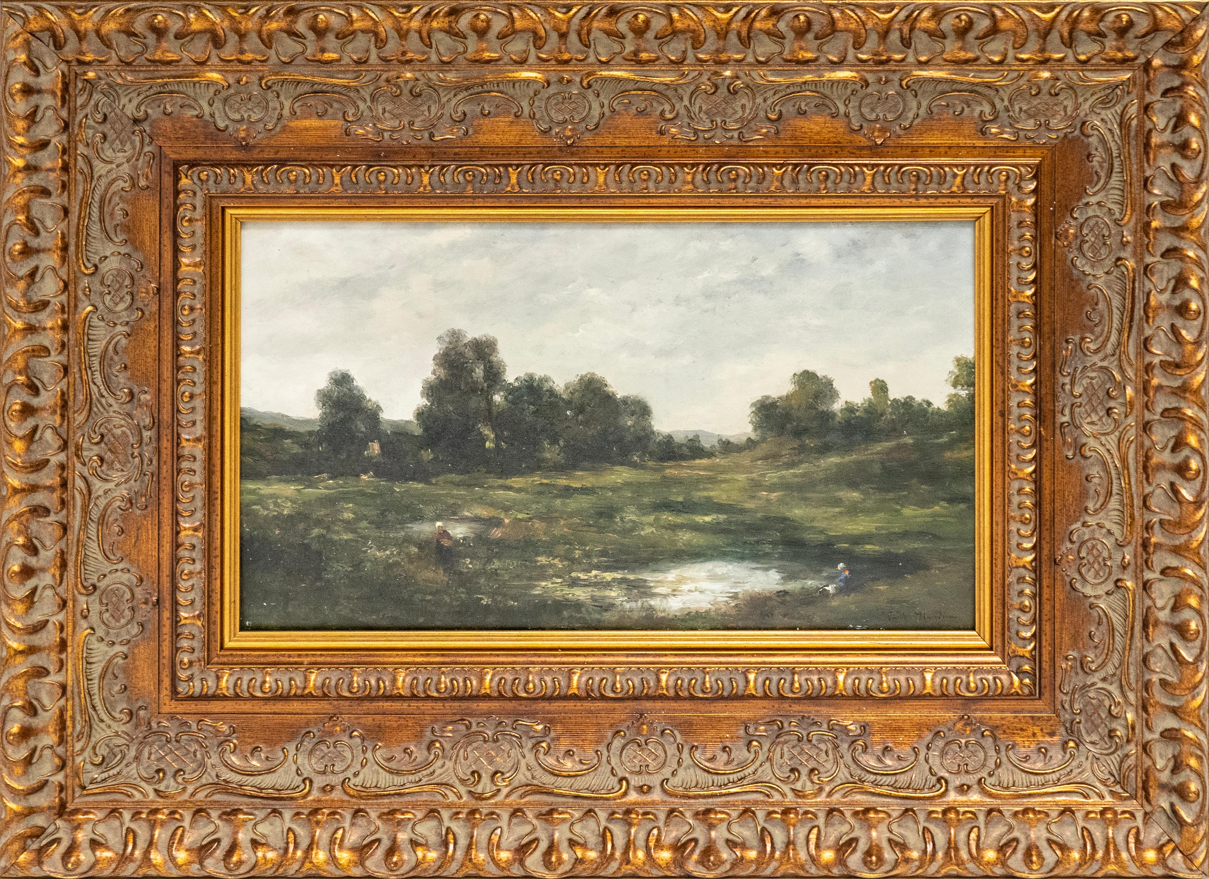 Wäscherinnen in der Landschaft