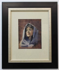 Watercolor Portrait of Woman