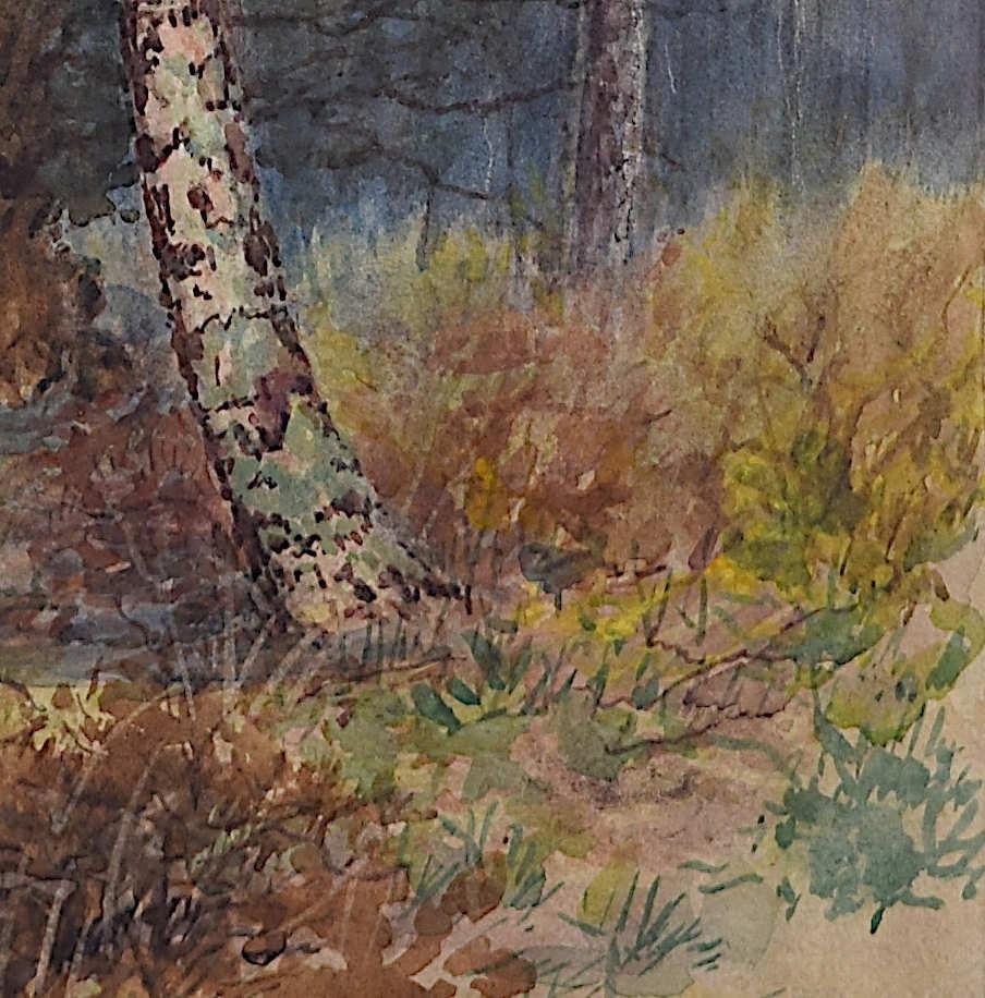 Watercolour of Leigh Woods - Gris Landscape Art par Unknown