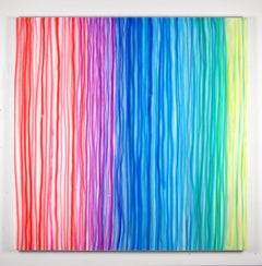Waterfall, Acrylic and Airbrush on Canvas Painting by Alex Blau, 2017