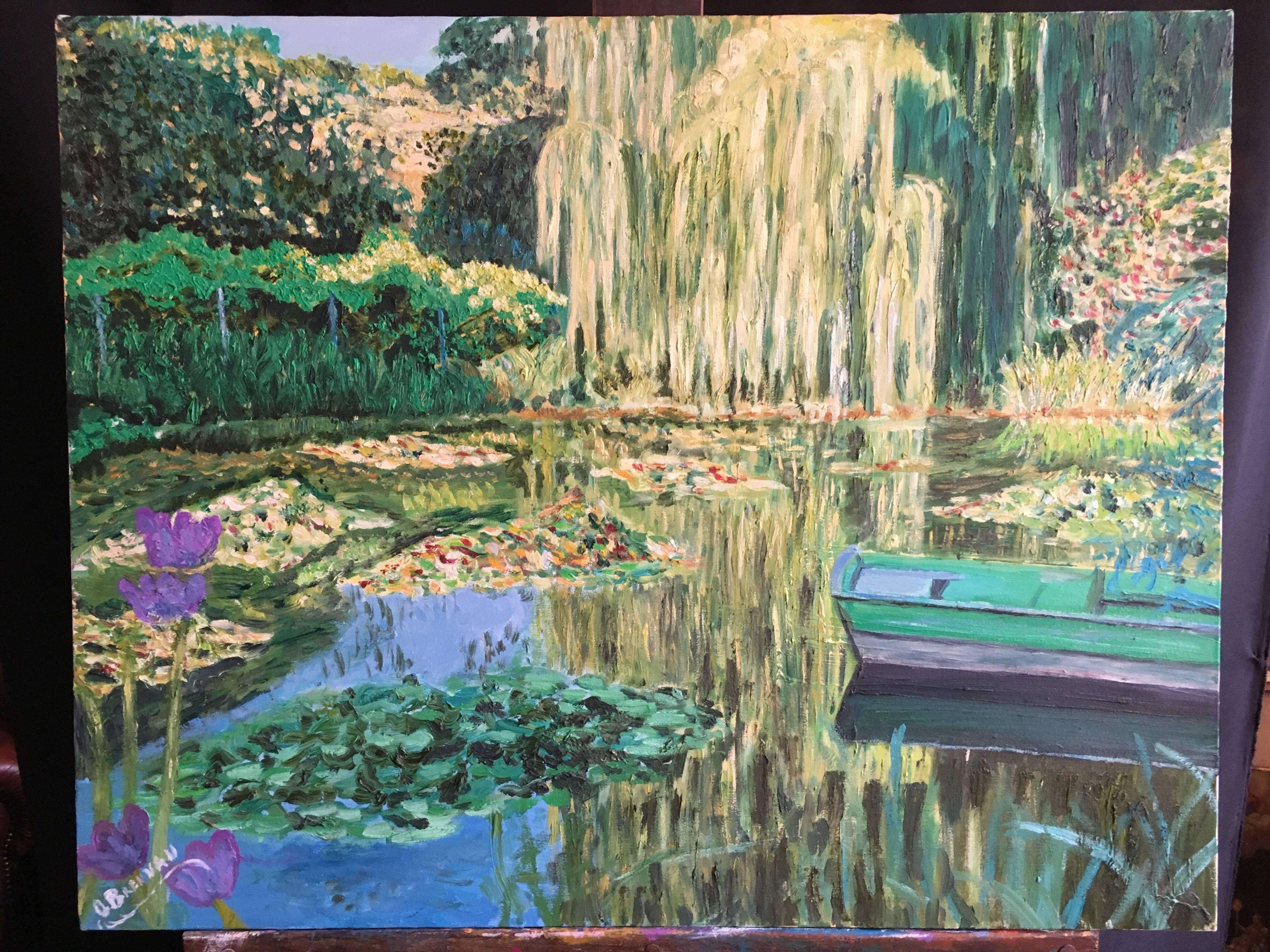 Monet's Water Lily Pond Giverny, French Impressionist Oil Painting 2