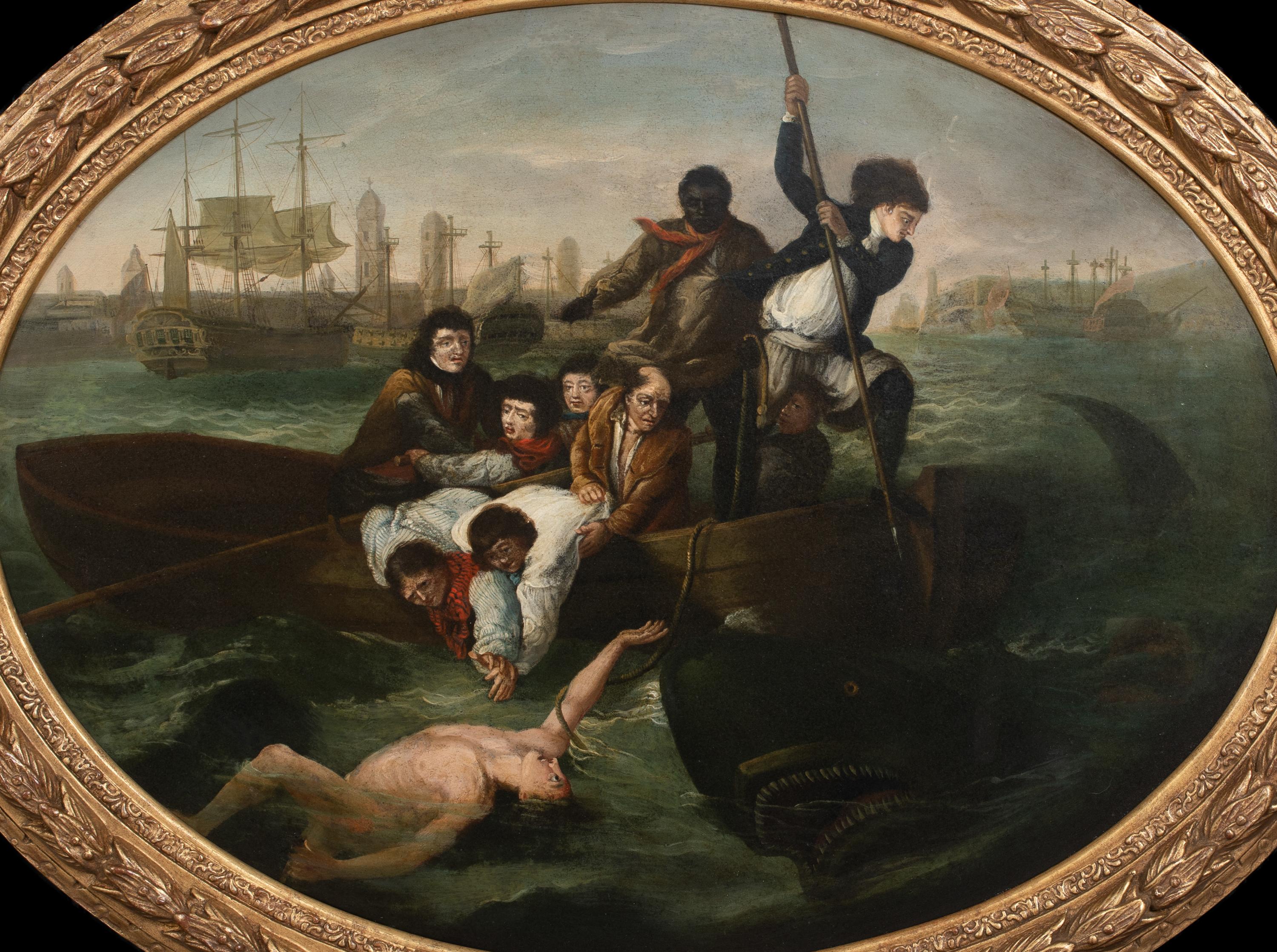 Watson And The Shark, 18th Century

JOHN SINGLETON COPLEY (1738-1815)

Large 18th Century scene of Watson And The Shark, oil on metal, John Singleton Copley. Excellent quality and condition late 18th century scene of 14 year old English boy Brook