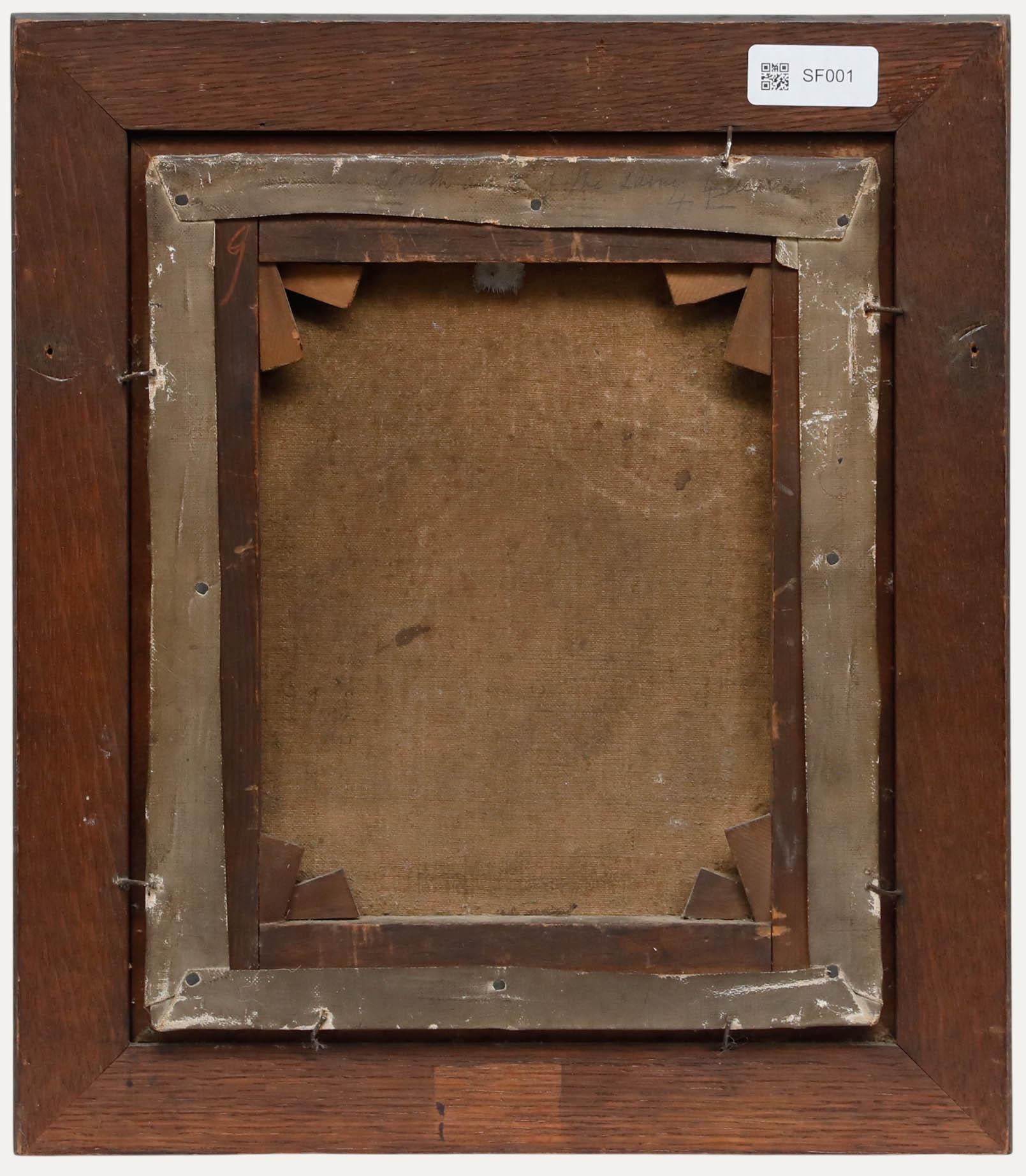 W.D. West - Gerahmtes Ölgemälde des späten 19. Jahrhunderts, In der Kirche im Angebot 1