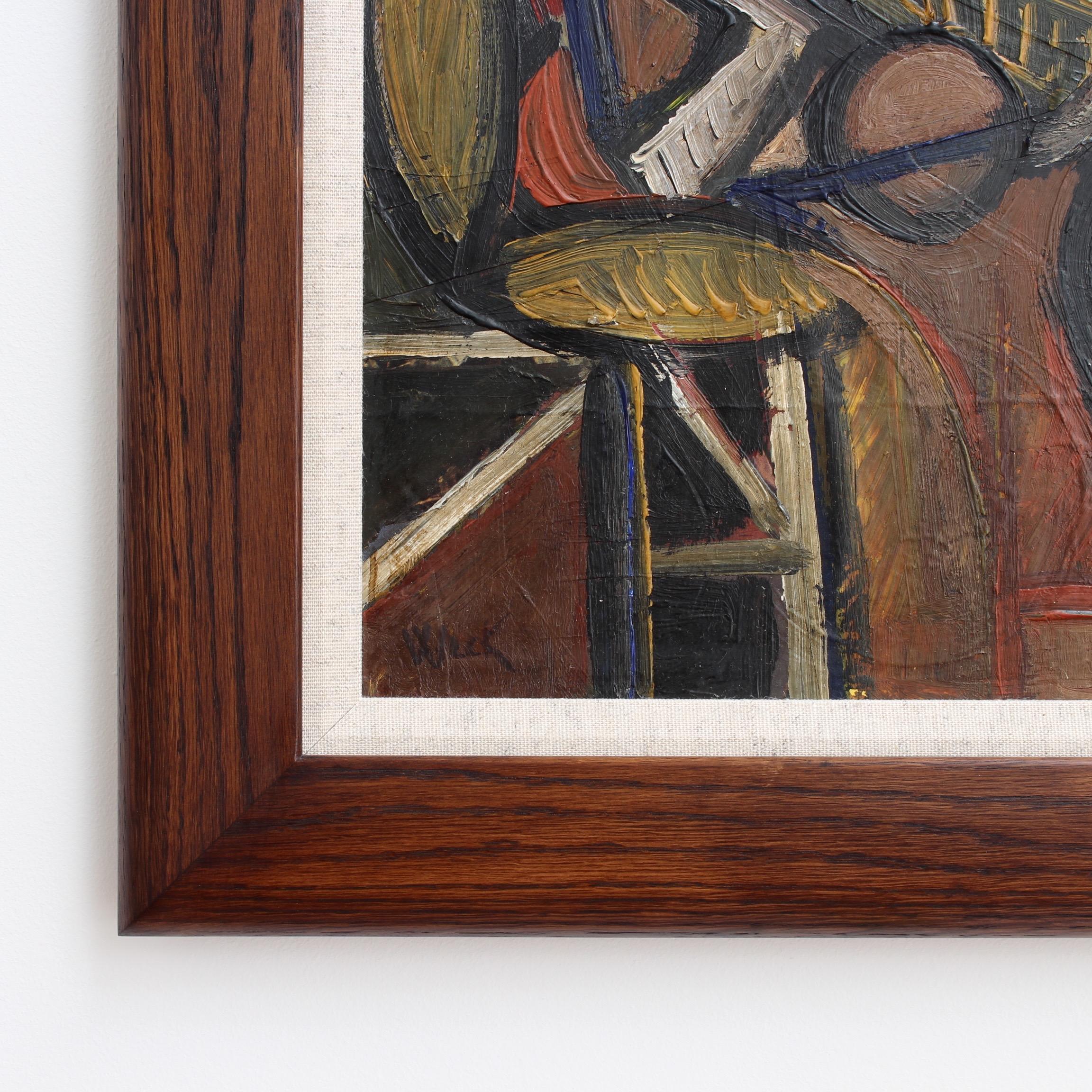Weck, 'Mother and Child', Midcentury Modern Cubist Oil Portrait Painting, Berlin 3