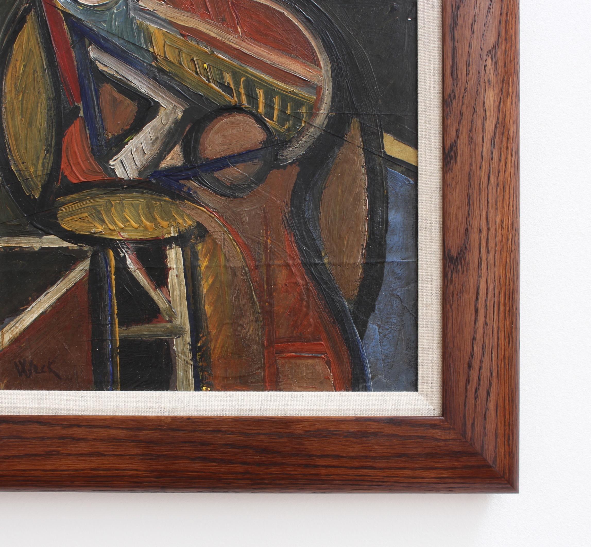 Weck, 'Mother and Child', Midcentury Modern Cubist Oil Portrait Painting, Berlin 4