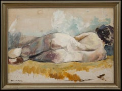 Werner S. Freitag - Framed Mid 20th Century Oil, Reclining Nude