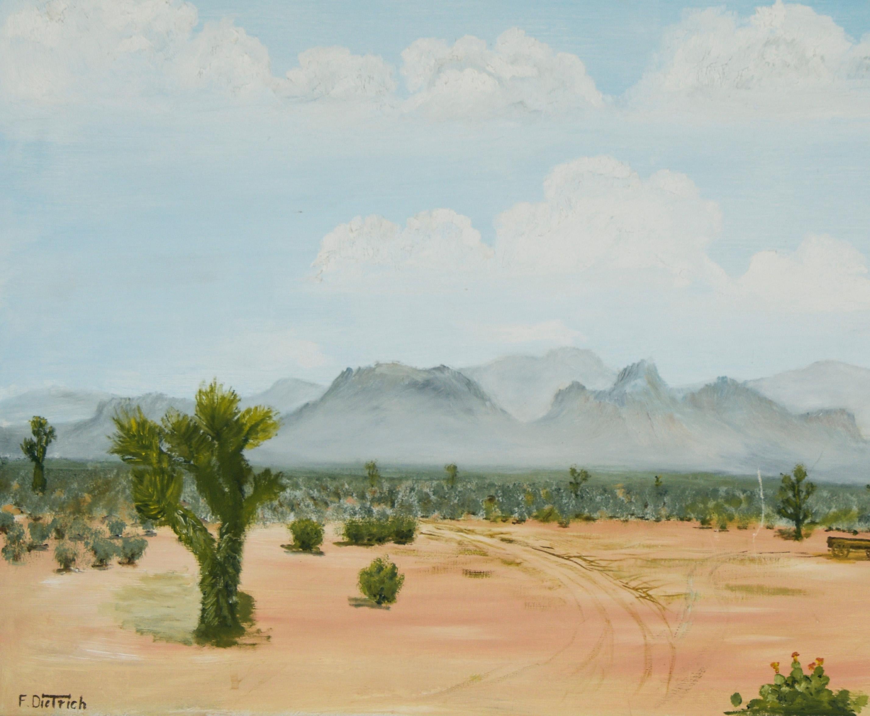 West Texas Desert - Original Oil On Canvas - Painting by Unknown