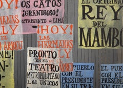 Wheatpaste Advertisements, Modern Gouache on Board by Judith Baca
