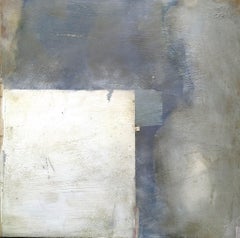Mentre il tempo scorre, pittura astratta su tela a tecnica mista di Sam Lock, 2016