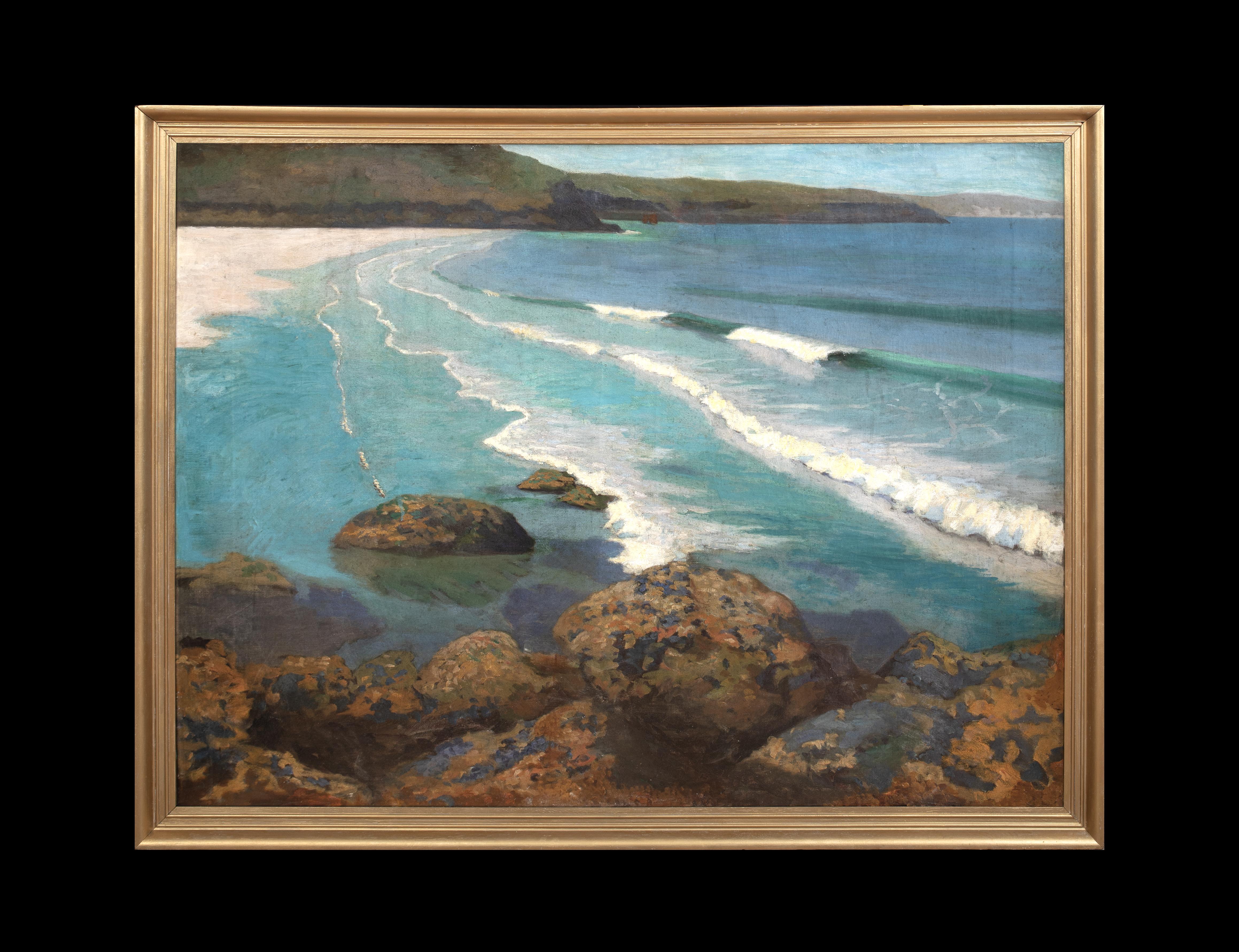 Whitesand Bay, Cornwall, 19. Jahrhundert Archibald James Stuart WORTLEY (1849-1905) – Painting von Unknown