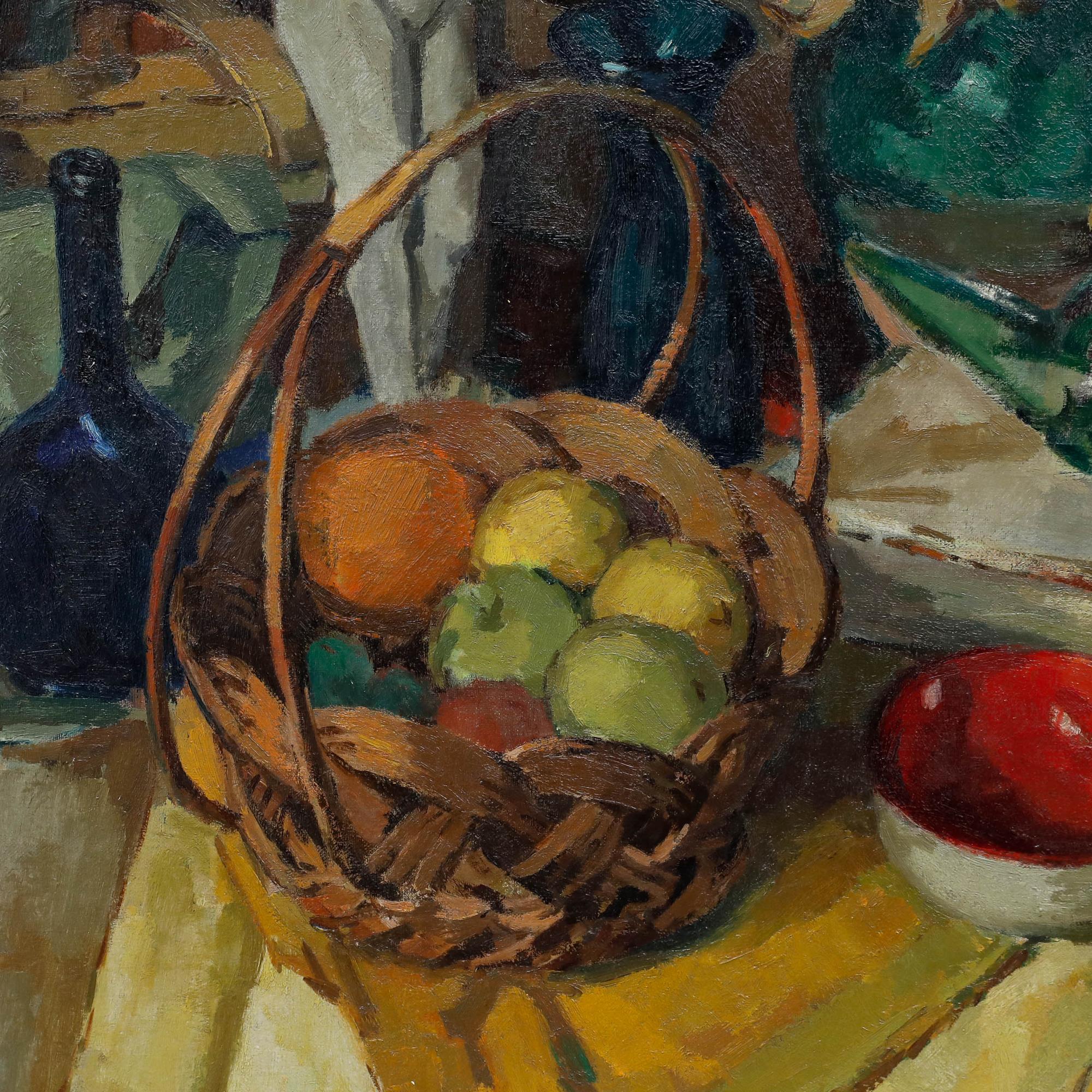 Wil van Dinther (1917-1997) - Mid 20th Century Oil, A Bountiful Table For Sale 1