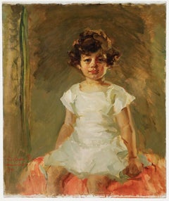 Wilhelm Heinrich Funk (1866-1949) - 1931 Oil, Portrait of a Young Girl