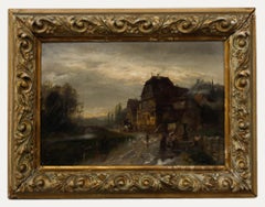 Wilhelm Ritter (1860-1948) – Deutsche Schule, Öl, At The Village Well, Wilhelm Ritter