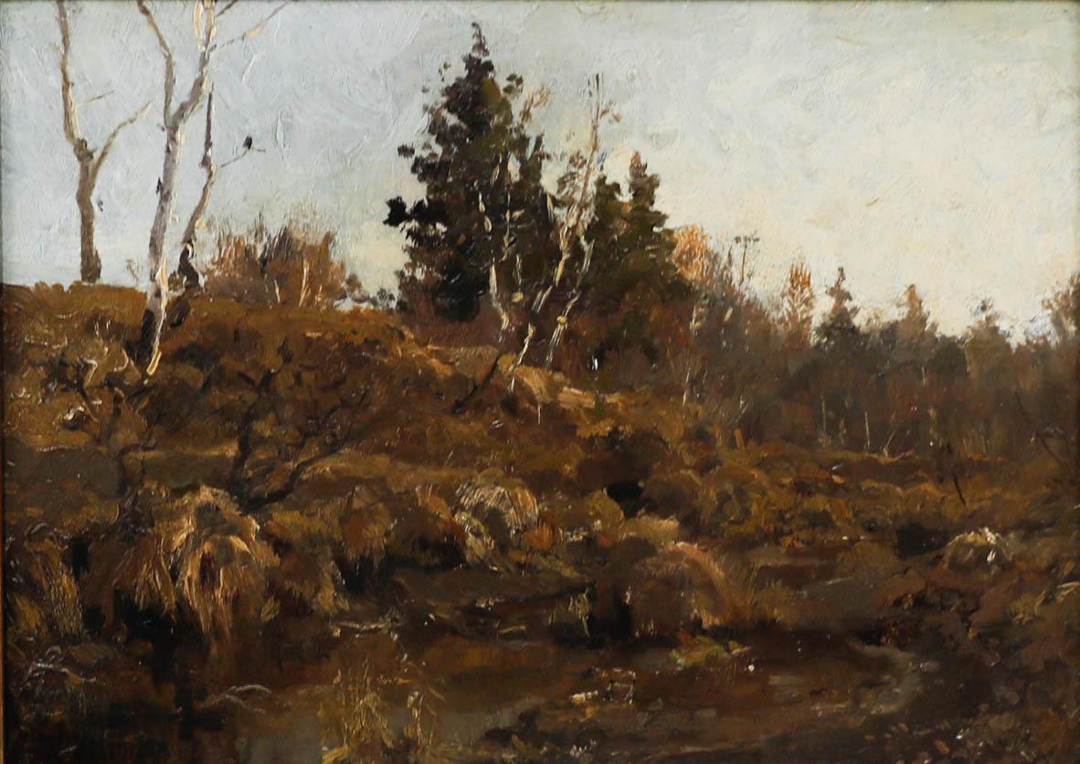 Wilhelm Velten (1847-1929) - 1880 Oil, Woodland River - Painting by Unknown