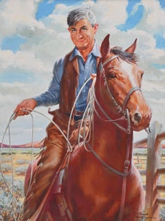 Will Rogers on a Horse, Calendar Illustration