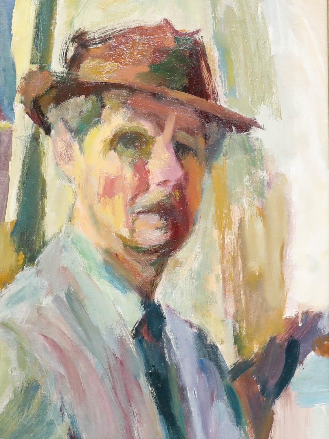 Willem Kouwer Boomkens (1911-1991) - 20. Jahrhundert Öl, Self-Portrait – Painting von Unknown