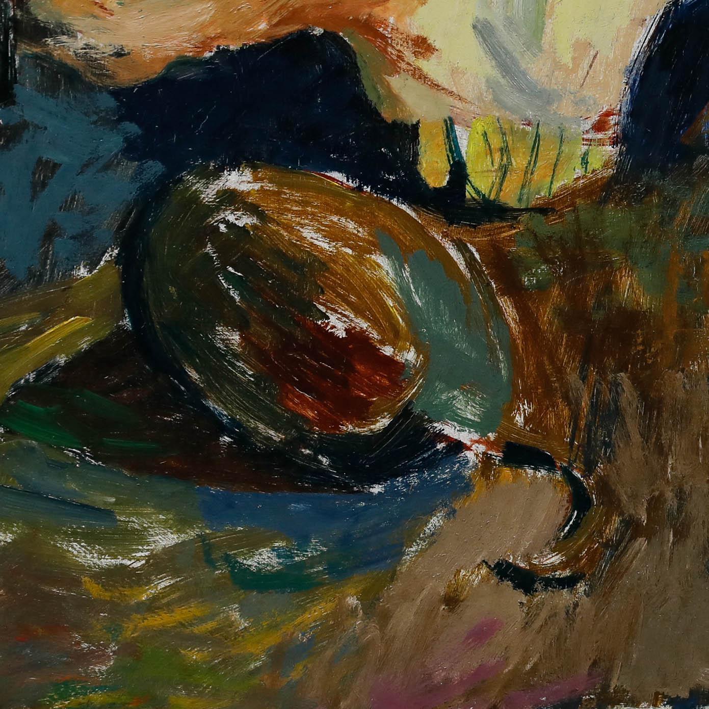 Willem Kouwer Boomkens (1911-1991) - Gerahmtes Öl aus der Mitte des 20. Jahrhunderts, De Schedel im Angebot 1