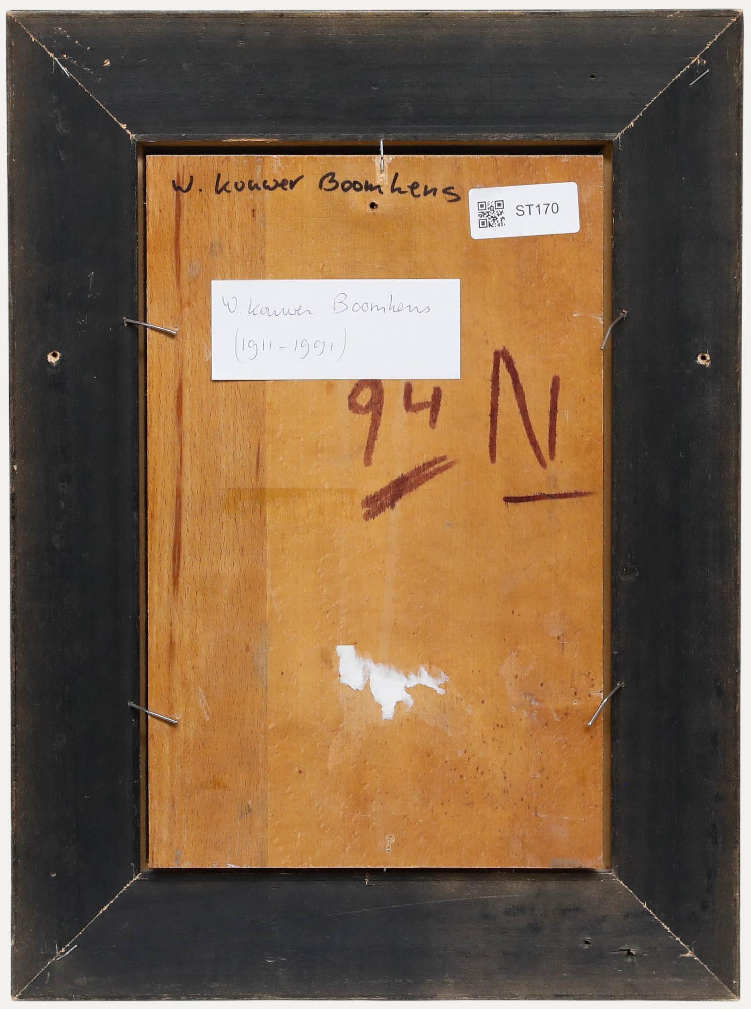 Willem Kouwer Boomkens (1911-1991) - Öl aus der Mitte des 20. Jahrhunderts, Mann mit Zylinderhut (Schwarz), Portrait Painting, von Unknown
