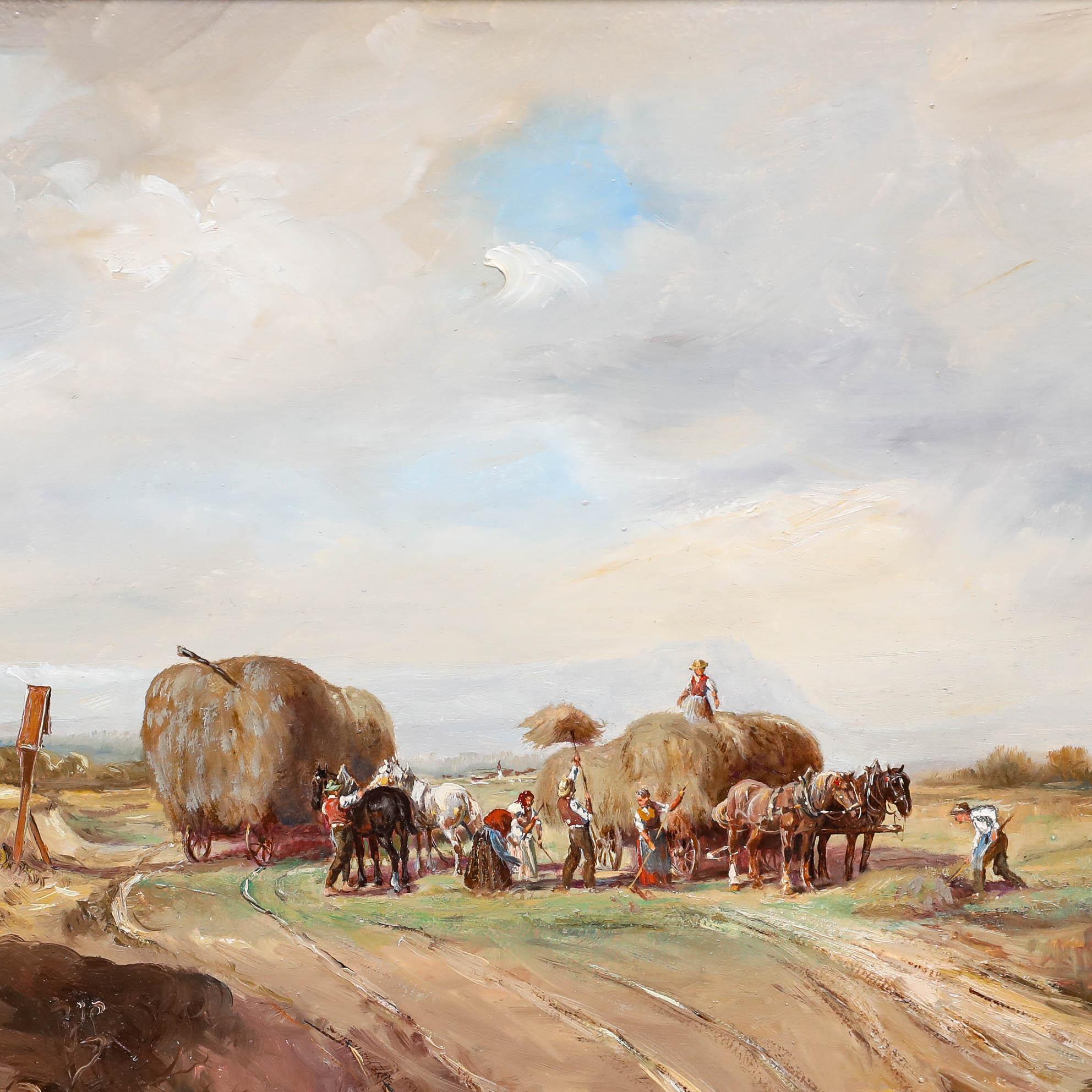 Willi Czepitschka (b.1924) - Framed 20th Century Oil, Hay Harvest For Sale 1