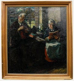 Willi Hans Burger-Willing (1882-1969) - Gerahmtes Öl, Ein gemütlicher Nachmittag