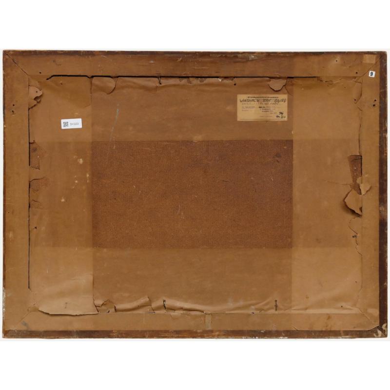 William Bratt - Óleo de mediados del siglo XX, El jardín italiano - Landscape Painting Gris de Unknown