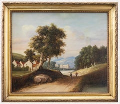 Antique William Havell (1782-1857) - 1850 Oil, Eastnor Castle