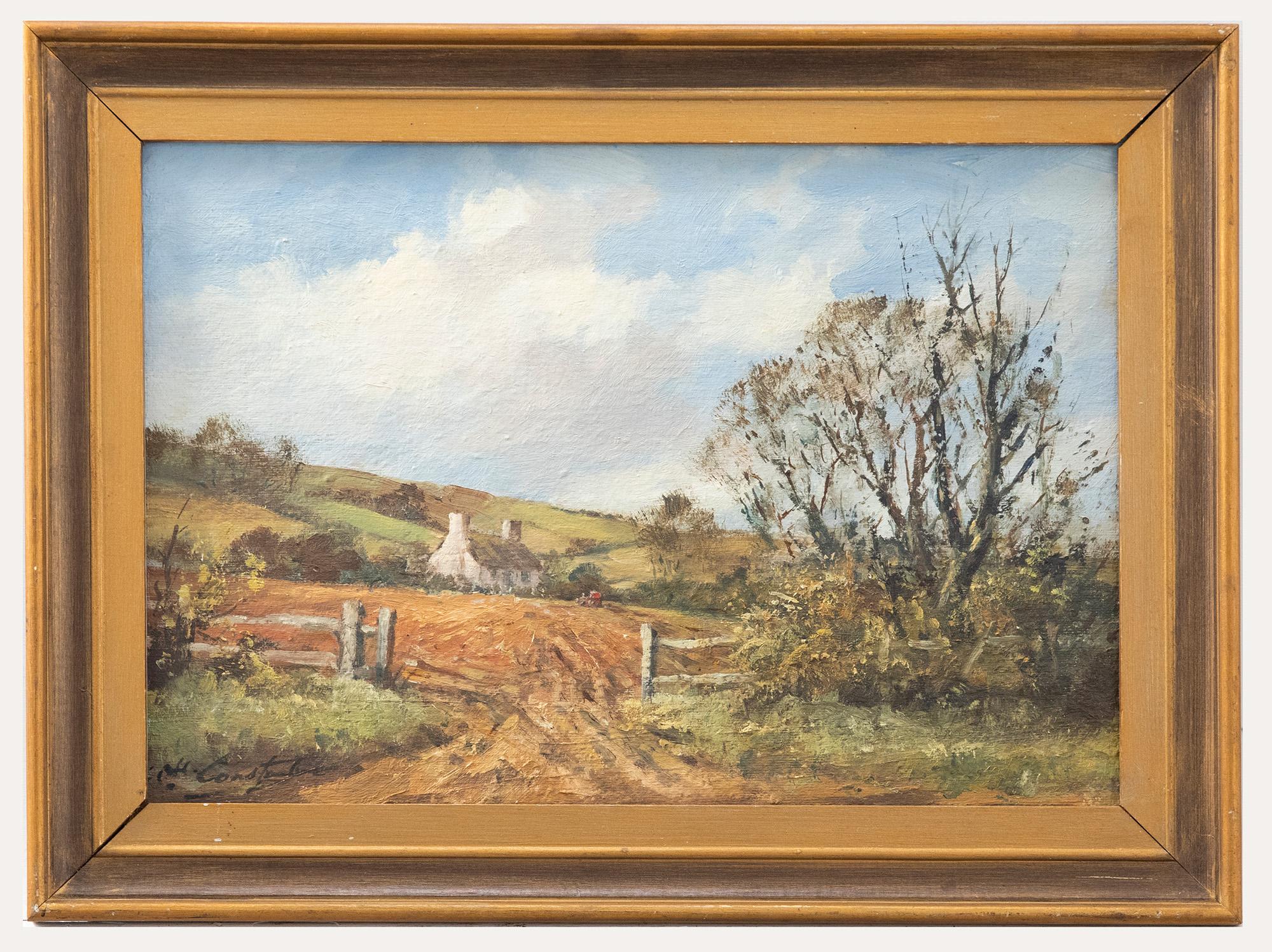 Unknown Landscape Painting - William Henry Archibald Constantine - Mid 20th Century Oil, The Farm in Autumn