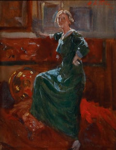 William Mainwaring Palin (1862-1947) - Framed Oil, Portrait of Edith Sitwell