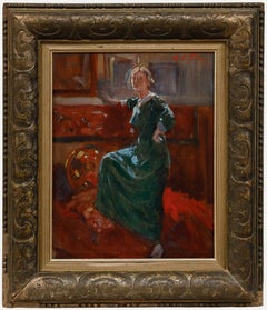 William Mainwaring Palin (1862-1947) - Framed Oil, Portrait of Edith Sitwell