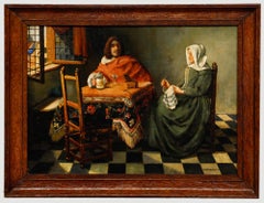 William Ralph E. Goodrich (1887-1956) after Vermeer - Oil, Wine Glass