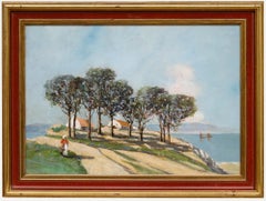 William Renison (1866-1940) - Framed Oil, Cottages by the Coast