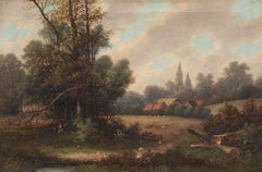 William Yates Snr, Snr  - 19. Jahrhundert Öl, Waldbauernhof